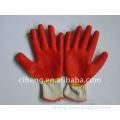 Economic style 10G knitted gloves /red latex coated glove/ working glove